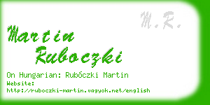 martin ruboczki business card